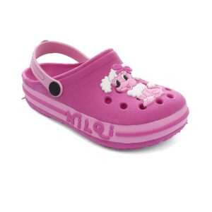 Babuche Infantil Menina Nilqi Rosa com Cachorrinho Leve e Confortável