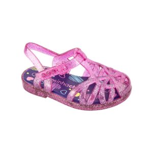 Sandália Infantil Menina Charmosinha Chic Rosa com Glitter Leve e Confortável